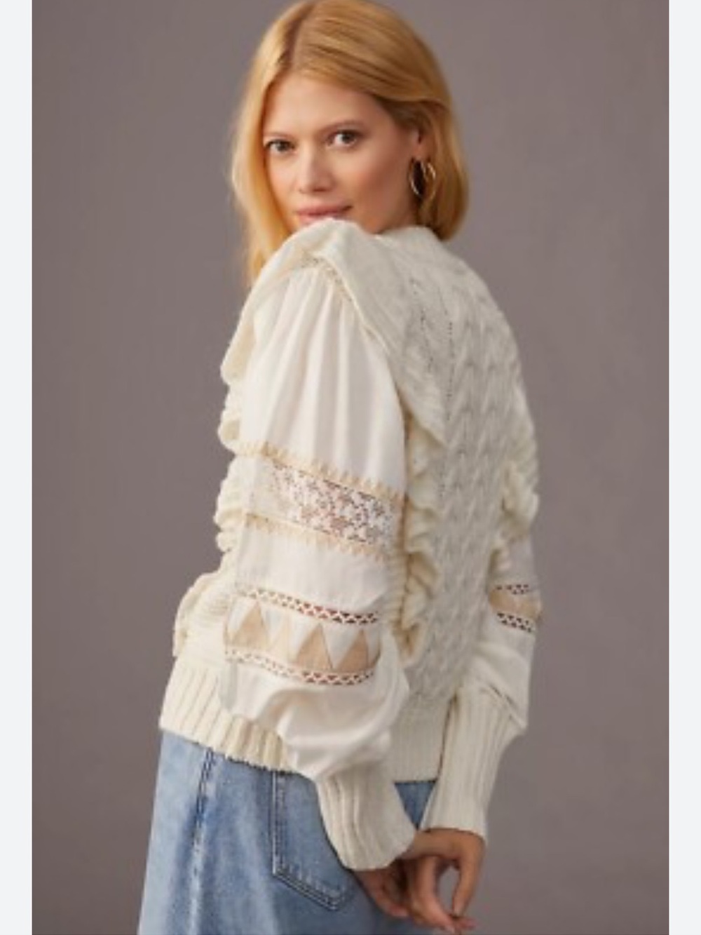 Anthropologie cable knit sweater - Picture 1 of 7